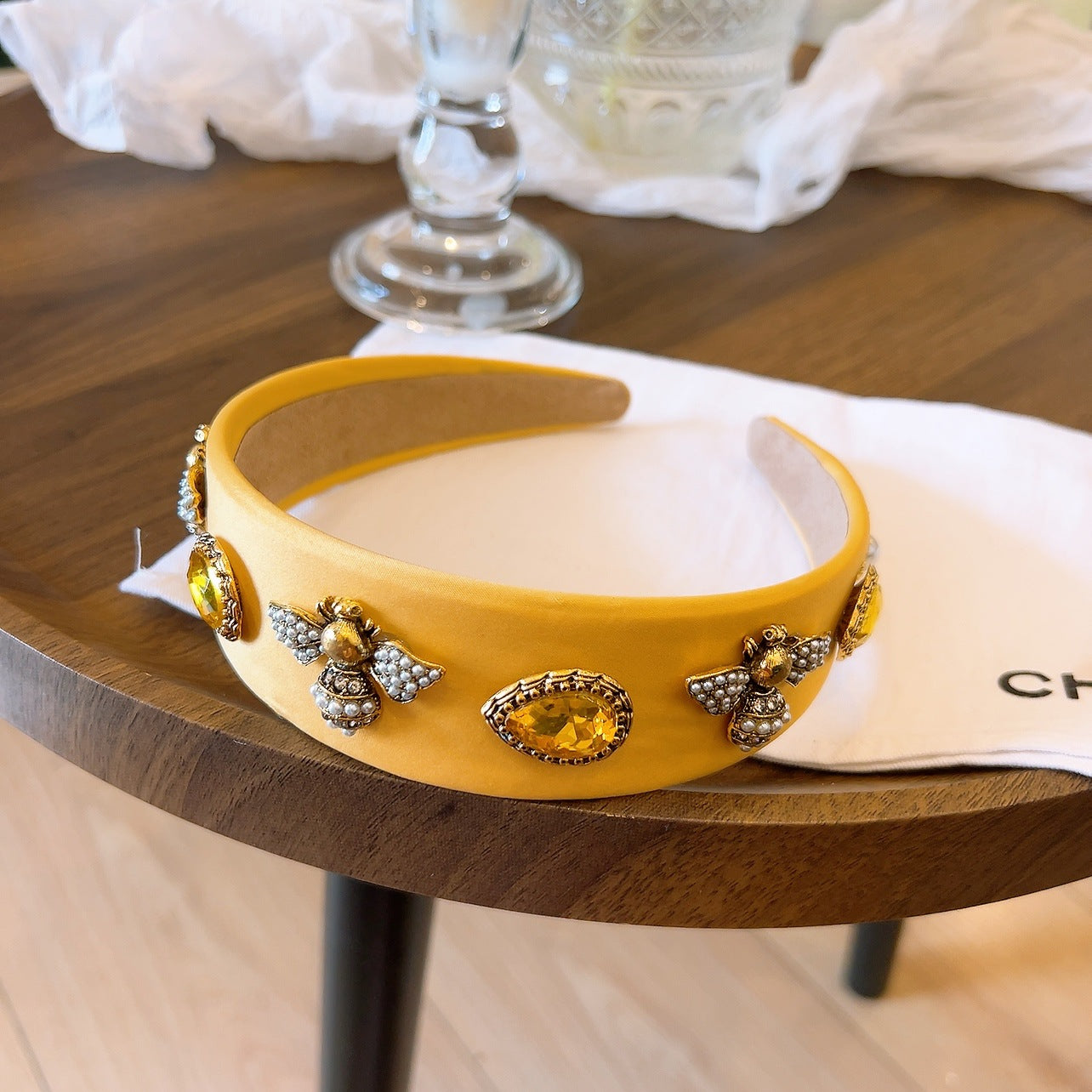 Wholesale High Skull Rhinestone Wide Version Colorful Headband